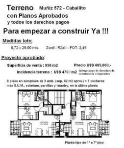 Terreno con PLANOS APROBADOS