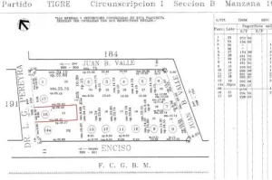 TIGRE CENTRO: LUIS PEREYRA 500- LOTE DE 234 MTRS