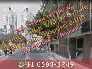 Piso 4amb +dep 108m2 +balc baul coch Salguero 2400 u$395.000
