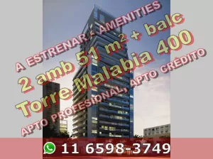 ESTR VCrespo 2a 51m2 +blc torre Amenit Malabia400 u$s174.000