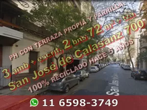 PH Caballito 3a 2bñs 72m2 +tza parr SJdeCalasanz700 D180.000