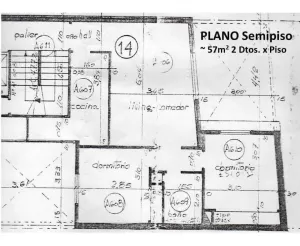 3 amb con baulera propia, 2 dorm y 1 baño, 57 m2