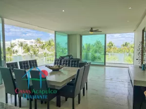 Depa de playa. Terraza con vista al campo de golf