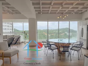 Departamento con terraza, vista a la bahía de Puerto Marqués