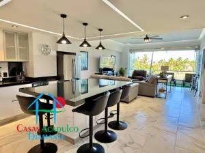 Depa con 2 recámaras y terraza con vista al campo de golf