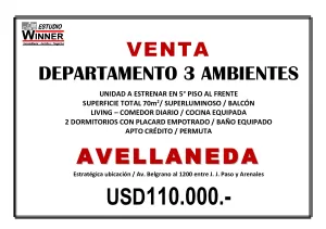 DEPARTAMENTO 3 AMBIENTES A ESTRENAR